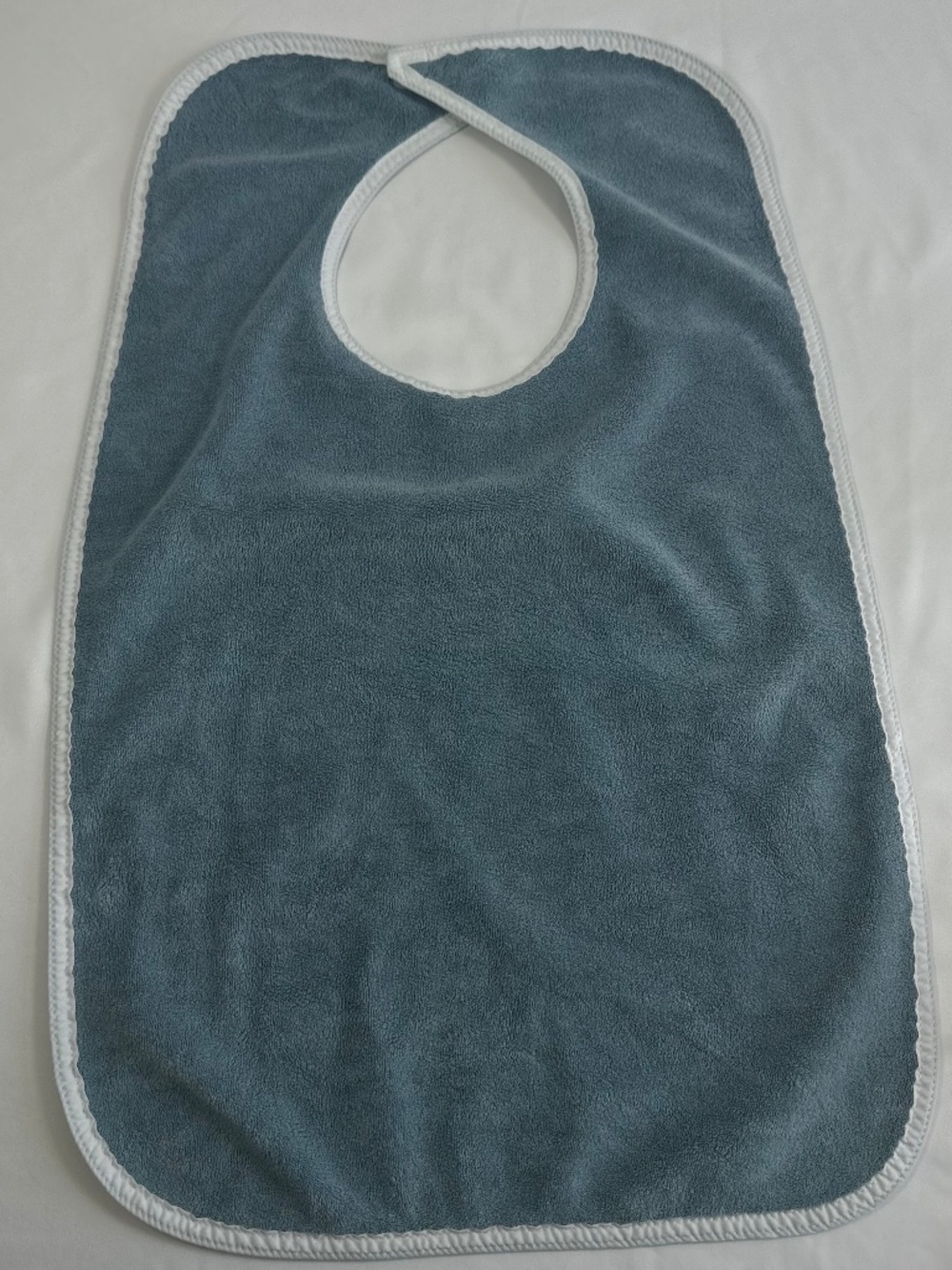 Adult Bibs Blue Water Resistant Backing 18X27.5 In. Terry Cloth Front Lot of 2